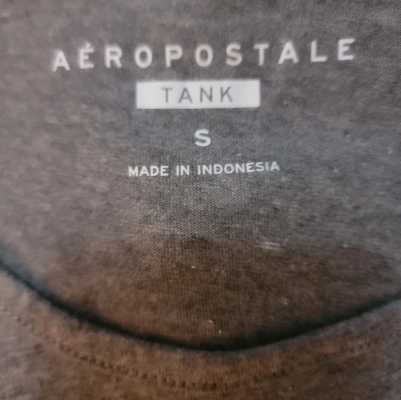 Aéropostale Charcoal Tank Top 100% Cotton Men's Size S - Picture 3 of 6